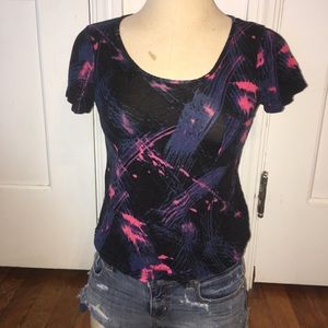 Urban Outfitters Sparkle & Fade Zipper Back Top